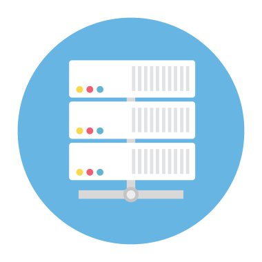 Düz stil sunucu vektör simge tasarlamak.
