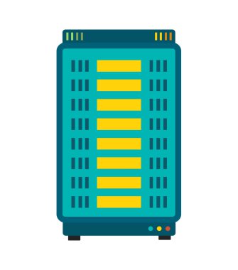 Bilgisayar sunucu simgesini, düz tasarlamak vektör.