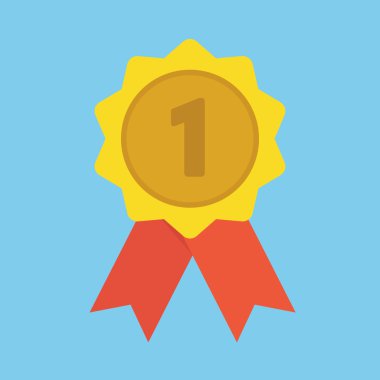 Madalya kazanan. Vektör, vektör çizim eps10.