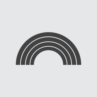 Gökkuşağı simgesi illüstrasyon izole vektör işareti simgesi