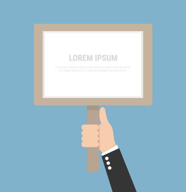 boş tabak tutan eli, vektör