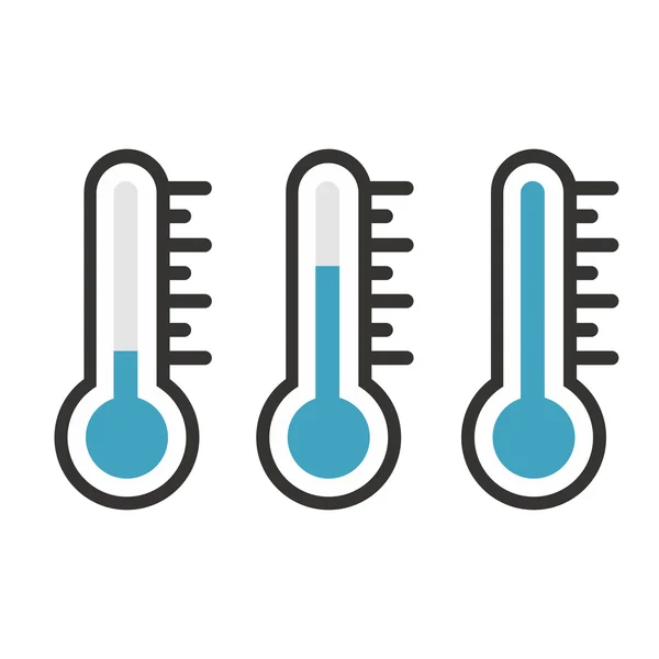 Set de iconos de termómetro, ilustración vectorial eps10 . — Vector de stock