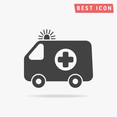 Ambulans simge vektör, vektör tasarım illüstrasyon eps10.