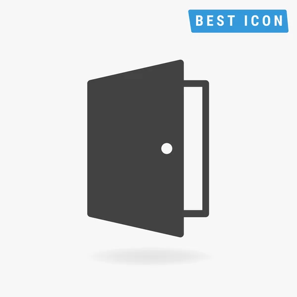 Vecteur d'icône de porte, Icône de porte Flat eps10 . — Image vectorielle