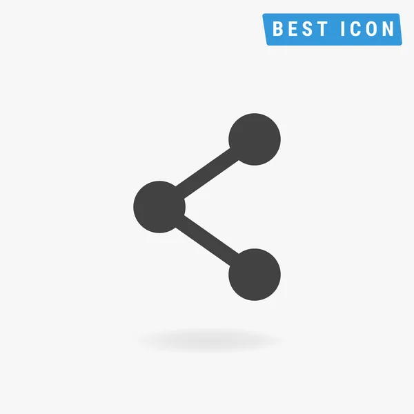 Compartir icono plano, Compartir signo de icono — Vector de stock