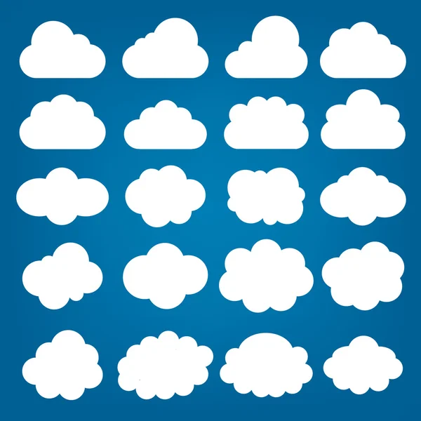 Cloud set. Cloud Icon Vector. — Stock Vector