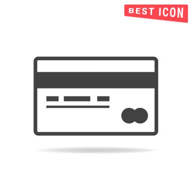 Kredi kartı simgesi, vektör çizim tasarım eps10.