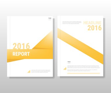 Yellow annual report Leaflet Brochure Flyer template A4 size des