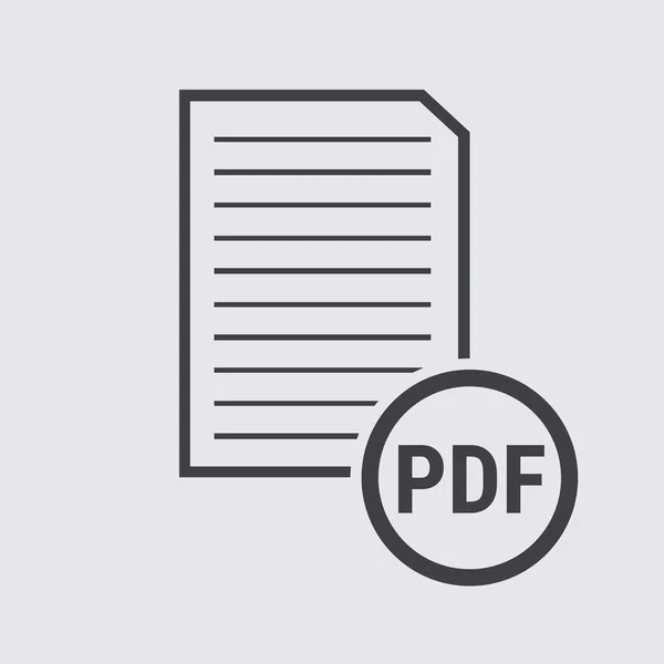 Icono de Pdf, diseño de ilustración vectorial eps10 . — Archivo Imágenes Vectoriales