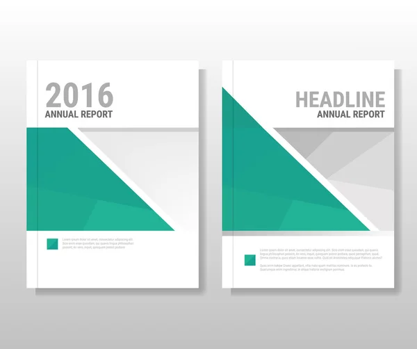 Yeşil yıllık rapor Broşür Broşür Broşürü şablonU A4 boyutu desi
