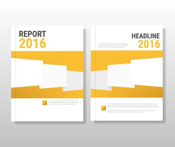 Folleto abstracto moderno amarillo, folleto, diseño del informe, diseño te — Vector de stock