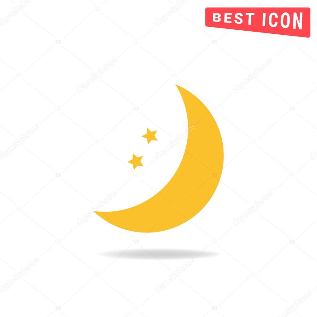 Moon Icon, vector illustration design eps10.