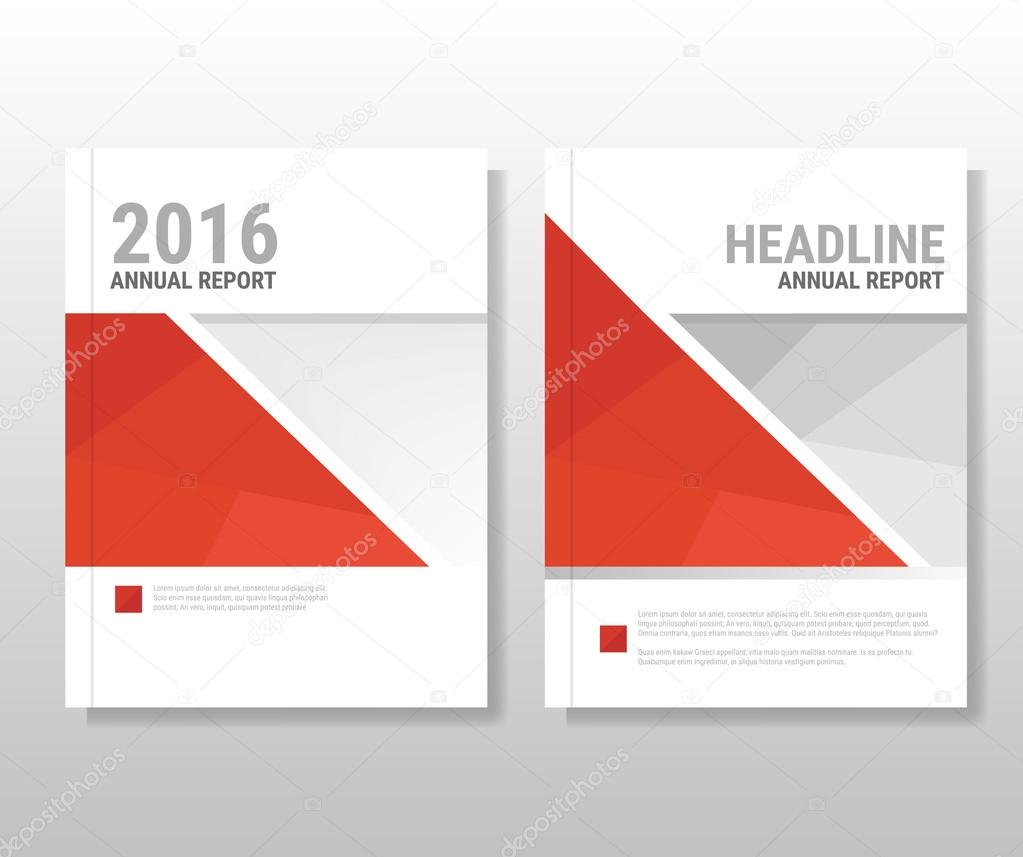Red annual report Leaflet Brochure Flyer template A4 size design