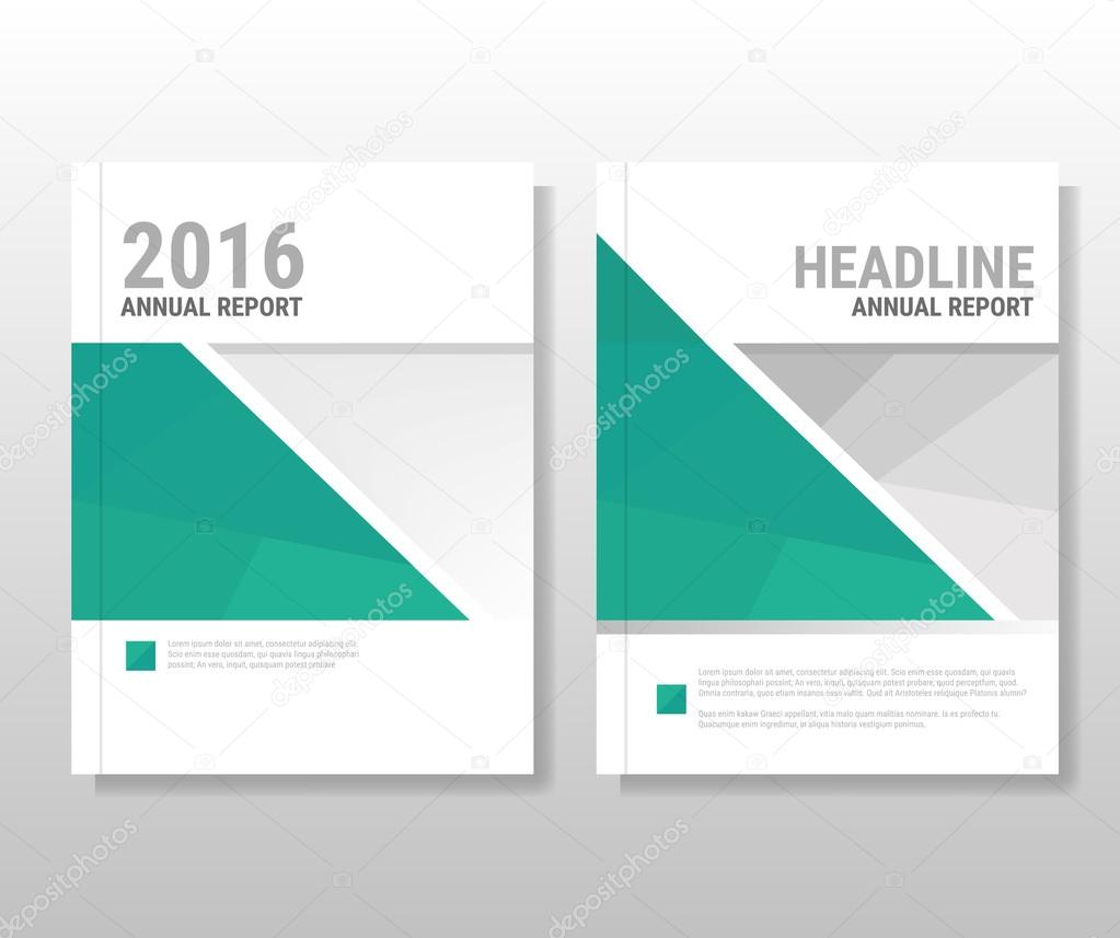 Green annual report Leaflet Brochure Flyer template A4 size desi