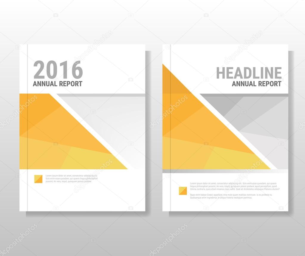 Yellow annual report Leaflet Brochure Flyer template A4 size des
