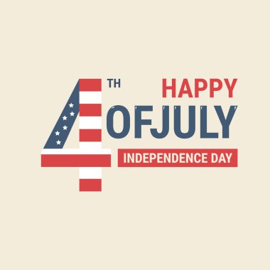 POSTCARD IN CELEBRATION OF INDEPENDENCE DAY IN THE UNITED STATES clipart