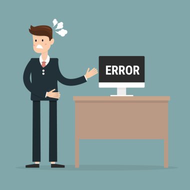 işadamı öfke problem.vector