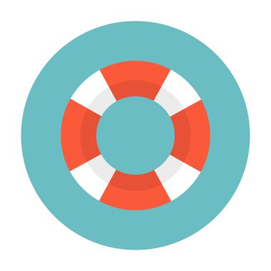 Lifebuoy düz web simgesi.