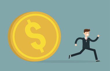 Borçları, enflasyon ve mali kriz kavramı tasarım kaçış.