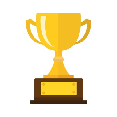 vektör trophy Kupası düz simgesi