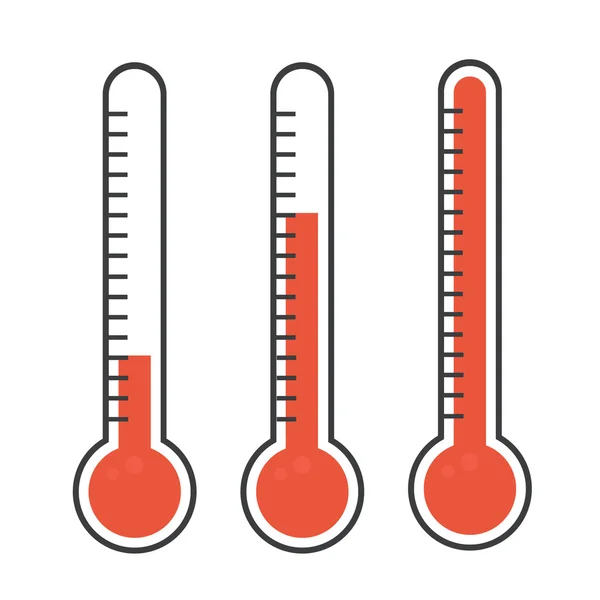 Thermomètres isolés, illustration vectorielle eps10 . — Image vectorielle