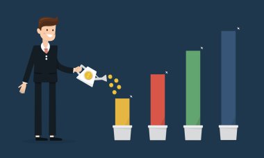 işadamı mı çıkıyor, tasarım düz, Eps1 vektör pembe grafik ile