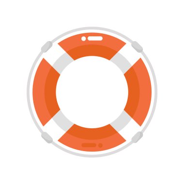 Lifebuoy izole. Vektör, düz tasarım, illüstrasyon.