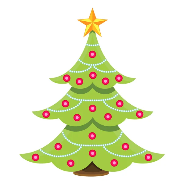 Bir noel ağacının vektör çizimi.