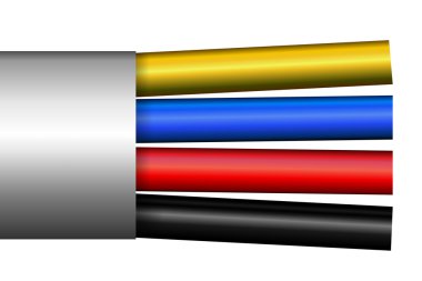 Bir kablo vektör çizim.