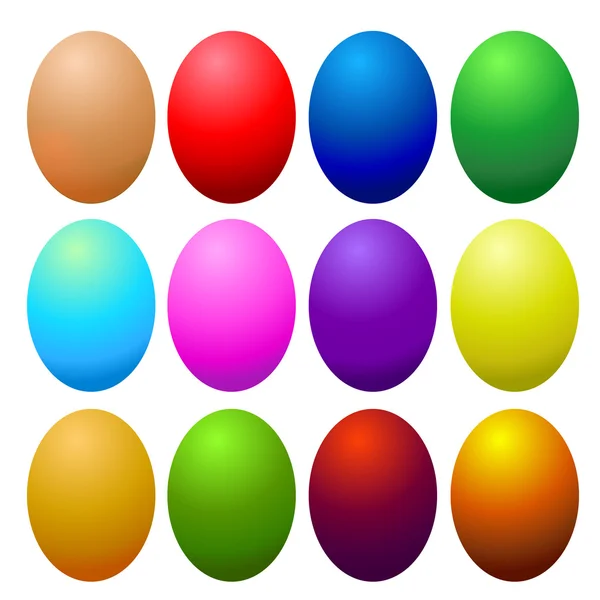 Ilustración vectorial. Huevos de Pascua . — Vector de stock