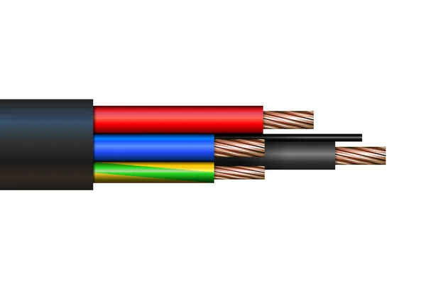 Vectorillustratie van een kabel. — Stockvector