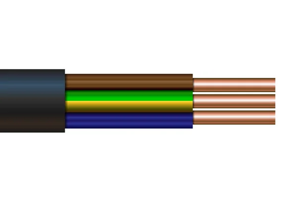 Vectorillustratie van een kabel. — Stockvector