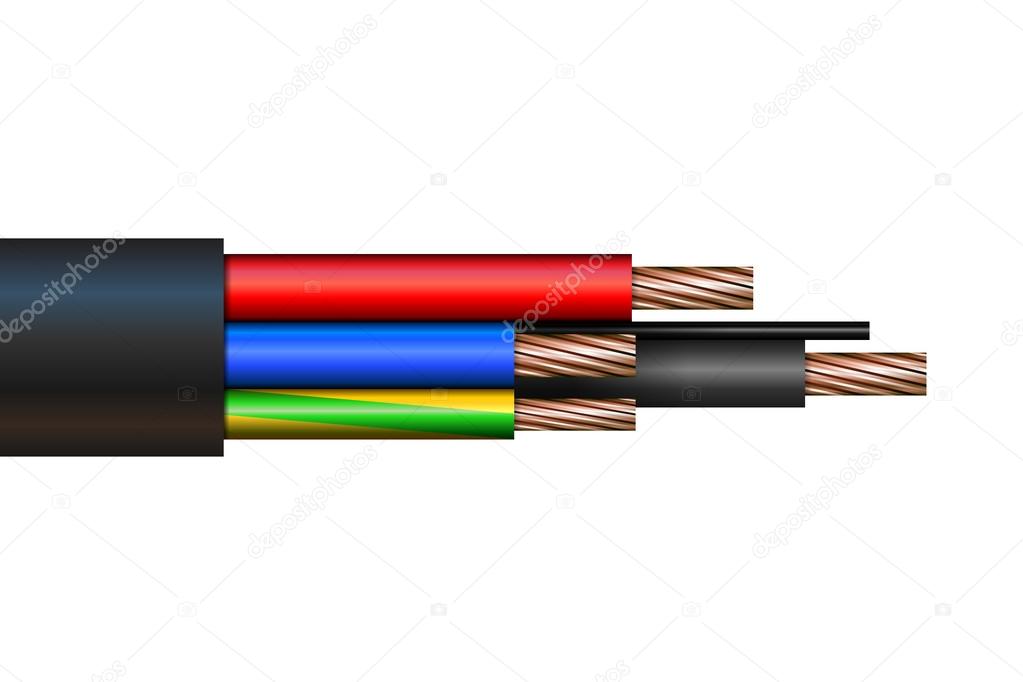 Vector illustration of a cable.