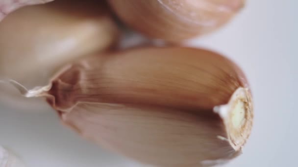 Gewürz: Knoblauch im Makro — Stockvideo