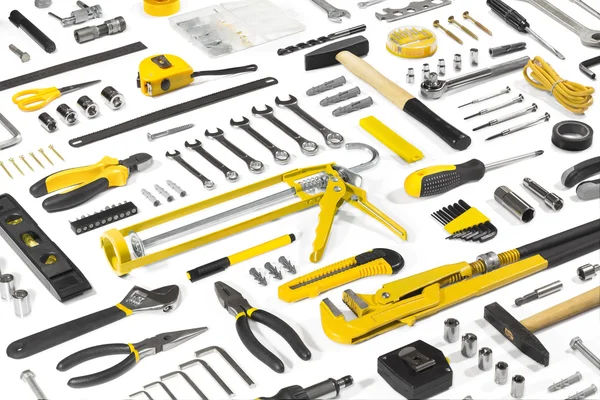 Work tools over white background. — Stock Photo, Image