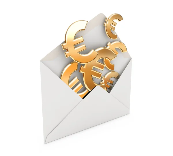 Euro in envelope. — Stock Photo, Image