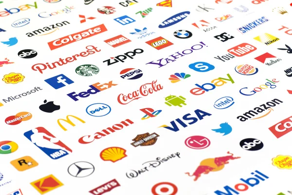 İyi bilinen Dünya markanın logo toplama.