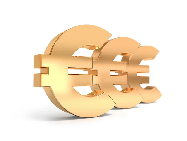 Złoty euro znaki. — Zdjęcie stockowe