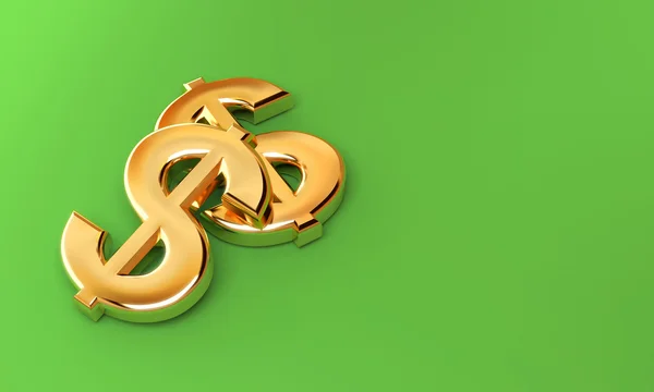 Golden dollar signs. — Stock Photo, Image