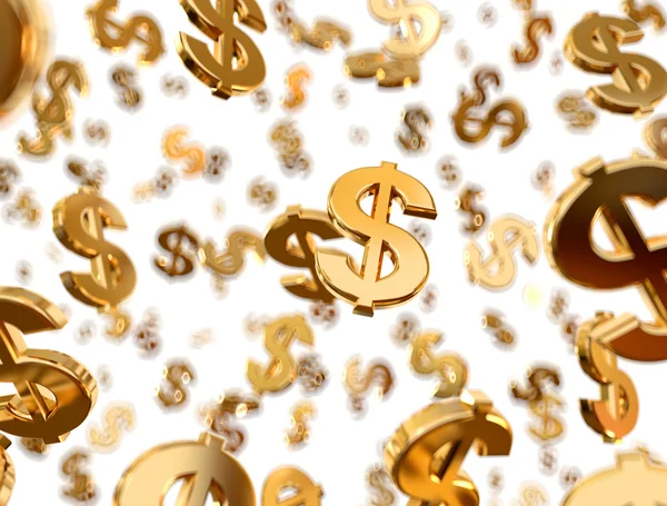 Altın dolar işareti yağmur.