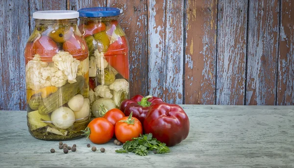 Different preserved vegetables — Stock Photo, Image