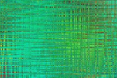 Yerde çok renkli çöpler var..