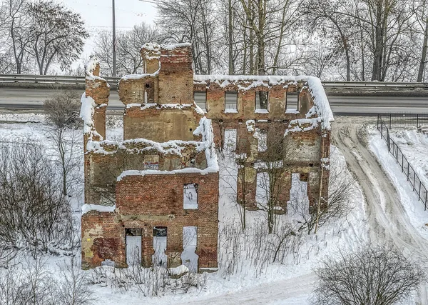 Ruins Merchant Zotov House Preserved Historical Monument Village Rybaikoye Ruins — Stock Photo, Image