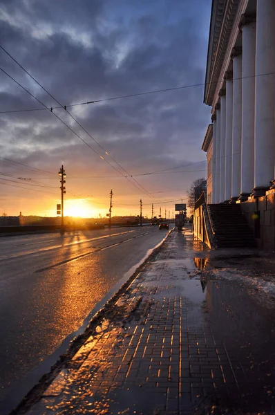 Universitetskaya Embankment Petersburg Russland Januar 2015 Blick Auf Das Universitätsufer — Stockfoto