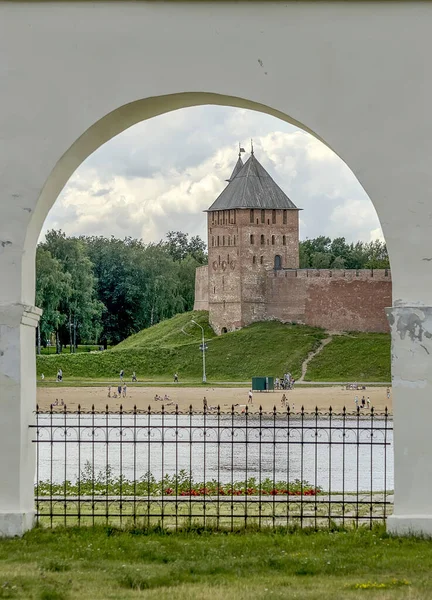 Blick Auf Den Palast Und Die Kurtürme Des Kremls Von — Stockfoto