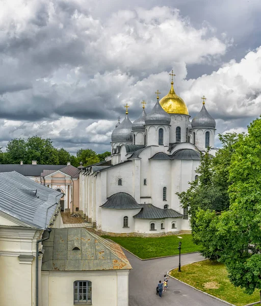 Vista Desde Campanario Del Kremlin Hasta Catedral Santa Sofía Veliky — Foto de Stock