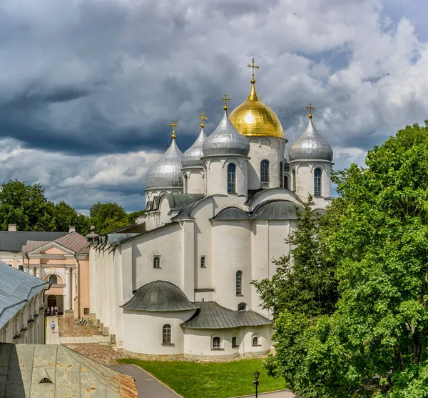 Vista Desde Campanario Del Kremlin Hasta Catedral Santa Sofía Veliky — Foto de Stock