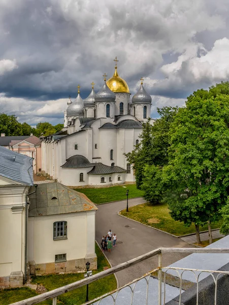 Vista Desde Campanario Del Kremlin Hasta Catedral Santa Sofía Veliky — Foto de Stock