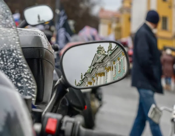 Plac Pałacowy Petersburga Rosja Kwietnia 2021 Otwarcie Sezonu Motocyklowego Sankt — Zdjęcie stockowe