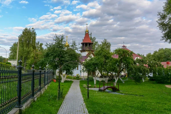 Minsk Pobediteley Ave Bldg Weißrussland August 2019 Die Kirche Der — Stockfoto